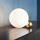 Modern Gold Metal White Glass Table Lamp Copycat Reclining Studio Art Desk Light TA105