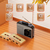 Ezcap234 Cassette Tape Player Portable AM FM Radio Cassette Tape-to-MP3 Converter Sound Recorder Built-in Speaker Headphone Jack