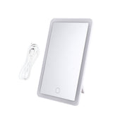1pc LED Make-up Mirror Desktop Foldable Back Hook Stand Cosmetic Mirror for Bedroom Cloakroom )