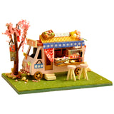 Cutebee DIY House Wooden Doll Houses Miniature Dollhouse Furniture Kit with LED Toys for Children Christmas Gift  Mini House
