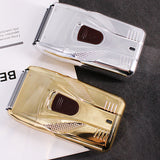 Electric Shaver For Men Razor Hair Removal Beard Trimmer Usb Cable Retro Reciprocating Double Cutter Head