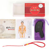 Black Bian Stone Gouache Scraper Natural Stone Guasha Board Back Leg Body Scraping Massage Acupuncture Therapy Spa Health Care