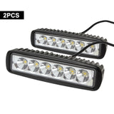 6 LED 18W Car DRL Work Lights Spotlight Universal Offroad Automobile Truck Driving Fog Spot Lamp Headlight 1Pcs/2Pcs Light Bar