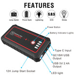 S601 car jump starter for emergency start 14000mAh peak A with USB charging 12V car portable power bank for charging