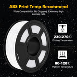 ABS Plastic 3D Printer Filament 5Rolls/set 1.75MM Refills 3D Printing Consumable Material 100% No Bubble Eco-friendly BELIVEER