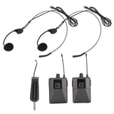 Dual UHF Wireless Microphone System Portable Professional Microphone Set 2 Transmitter + 1 Receiver for Interview Recording
