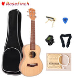 23 inch Concert Ukulele 4 String Nylon String Hawaii Guitar Mahogany  Free Bag Capo String Strap Picks 21 inch Soprano Ukulele