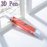3D Pen ABS/PLA/PCL 1.75mm Filament USB Charging 3D Printing Pen Creative Toy Gift For Kids Design