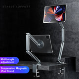 Suspension Magnetic iPad Stand Adjustable Tablet Holder For iPad Pro 11/12.9'' iPad Air Mini Aluminum Desk Clamping iPad Stand
