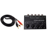 3.5mm Jack to 2 x RCA Phono Audio Cable with Cx400 Mini Stereo Rca Passive Mixer Small Mixer Mixer Stereo Dispenser