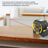 3in1 Laser Rangefinder 5m Tape Measure Ruler LCD with Backlight Distance Meter  Area Volumes Surveying Equipment