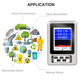BR-9B Portable Geiger Counter Nuclear Radiation Detector Personal Dosimeter Marble Tester X-Ray Radiation Dosimeter EMF Meter