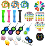 20 Pack Popetes Dimpl Fidget Toys Set New Push Bubble Sensory Fidget Toys Stress Reliever Toy Squeeze Toys Antistress