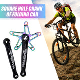 Ultralight Folding Bicycle Crankset Aluminum Alloy Bike Crank Arm 130BCD Axis Bracket Parts Folding Bicycle Parts
