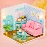 CUTEBEE Doll House DIY Miniature Dollhouse Model Wooden Toy Furnitures Casa De Boneca Dolls Houses Toys Birthday Gift H012
