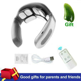 6 Heads Neck Massager 18 Levels TENS Electric Impulse 42℃ Heating Intelligent Massager Relaxation Machine Relief Pain Massage