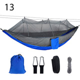 2 Person Portable Outdoor Camping Hammock with Mosquito Net High Strength Parachute Fabric Hanging Bed Hunting Sleeping Swing