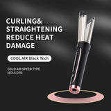 Cool Air Professional PTC Hair Waver Hair Curler &amp; Straightener 2 in 1 Wave Curling Iron Styling Tools Ceramic Flat Iron 2022
