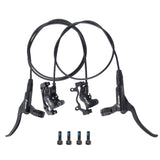 ZOOM MTB Oil Brake Front Rear Calipers Left Right Brake Levers Kit for 22.2mm Mountain Bikes Handlebars Bicycle Brake Cable