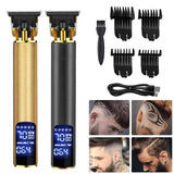 3 Modes Men Professional Electric Hair Clippers LCD Display T-Outliner Blade Hair Trimmer USB Rechargeable Hair Cutting Machine