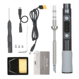 SEQURE SQ-D60A Type C Soldering Iron 60W Adjustable Temperature LED Auto-Sleep with Soldering Iron Tip Soldering Iron Stand
