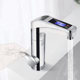 ABS + Metel Electric Heating Tap Kitchen Bathroom Fast Instant Hot Water Heater Faucet up 45 Degree Sliver Basin/ Bath Taps