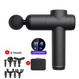 2022 New Massage Gun Body Massager Muscle Relaxer Electric LED Display 8 Kinds of Professional Massage Head Fascia Gun Gift