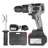 Cordless Drill Driver 21V 6.0A Battery 1/2 Inch Metal Keyless Chuck 20+3 Position 0-1550RMP Variable Speed Impact Hammer Drill