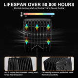 NAOEVO 72W Auto Led Light Bar 3inch Work Light Amber White Strobe Led Pods DRL 12 24V for Jeep Tractors Boat 4x4 Truck Fog Lamp