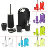 Solid PP Bathroom Necessities include Toothbrush Holder Toilet Brush Soap Dish Waste Bin Rinse Cup Sprayer Bottle