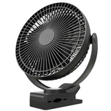 8-Inch Rechargeable Battery Operated Clip On Fan Air Circulating Usb Fan Portable For Outd Camping Tent Beach Or Car