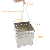 Outdoor Multi-Function Stainless Steel Wood Stove Camping Incinerator Hanging Stove Picnic BBQ Grill Camping Stove