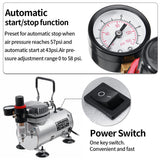 110-220V/50-60Hz Oil-free silent air compressor 25L small portable portable air compressor Single Cylinder Piston Compressor