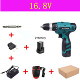 XLTOWN 16.8/21V electric screwdriver With 2 battery home cordless electric screwdriver hand drill lithium battery power tools