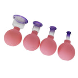 1 Boxed of 4pcs Vacuum Cupping Cups Portable Back Body Massager Suction Vacuum Can for Men Women (Blue)