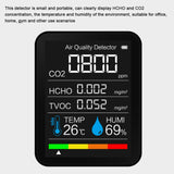 2.8inch 7V LCD Digital Smart Air Quality Monitor TVOC/HCHO/CO2 Detector Gas Analyzer K6O9 0.4W Plastics Gas Air Quality Detector