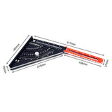 Foldable Multifunction Measuring Ruler Woodworking Positioning Tool Angle Adjusting Extendable Utility Tool