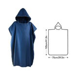 Quick Dry Hooded Towel with Hood Wetsuit Changing Towel Beach Poncho for Beach Kayak Swimming Surfing Beach Outdoor Sports