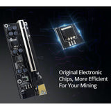 4Pack PCI-E Pcie Riser 009S PLUS Adapter PCIe 1X 4X 8X 16X Extender Wire PCIE USB 3.0 Card SATA for BTC Miner