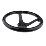 3 Spoke Boat Marine Silver Hard Steering Wheel with Black Alloy Grip