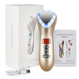 LED Hot Cold Face Massager Photon Cryotherapy Skin Rejuvenation Tightening Wrinkles Reduce Vibration Face Lifting Beauty Device