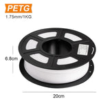 1.75mm PEGT Filament with Spool High Strength Tolerance 0.02mm 1kg 3D Printer Material Replacement for FDM Printer 3D Pen