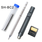 SH72 65W Mini Electric Soldering Iron Adjustable Temperature Portable Solder Welding Station DC Power Input 220-400C with tin