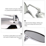 1 Pair Mirror Long Rod Practical Durable Fashion Rear View Mirrors Rearview Mirrors for Motorbike