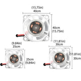 2pcs 3D Printer Cooling Fan LED Light Cooler Fan Luminous Hydraulic Bearing Fan Mini 12V/24V Radiator For V6 Hotend