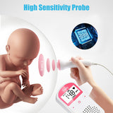 Fetal Doppler Ultrasound Baby Monitor Heart rate Monitor Home Pregnant Doppler LCD Display Sonar Doppler 2.5M No Radiation