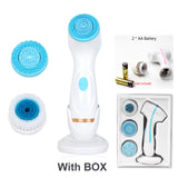 3 In 1 Deep Facial Cleansing Sonic Silicone Face Brush Waterproof Design Skin Cleanser Spin Brush Set Tool For Remove Acne