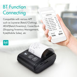 Portable Thermal Receipt Printer USB &amp; BT Connect 2 inches 57mm Wireless Printer High Speed Compatible with iOS Android Windows