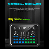 M8 Sound Card Digital Sound Card Live Mixer Microphone Mixer Is Suitable for Live Singing Equipment K Song Recording