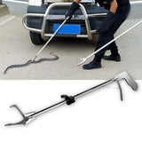 Stainless Steel Durable Self Locking Snake Tong Professional Tool Reptile Grabber Outside Protective Wide Jaw Foldable Catcher